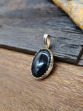 Small Black Onyx Oval Pendant by Benny Tahe