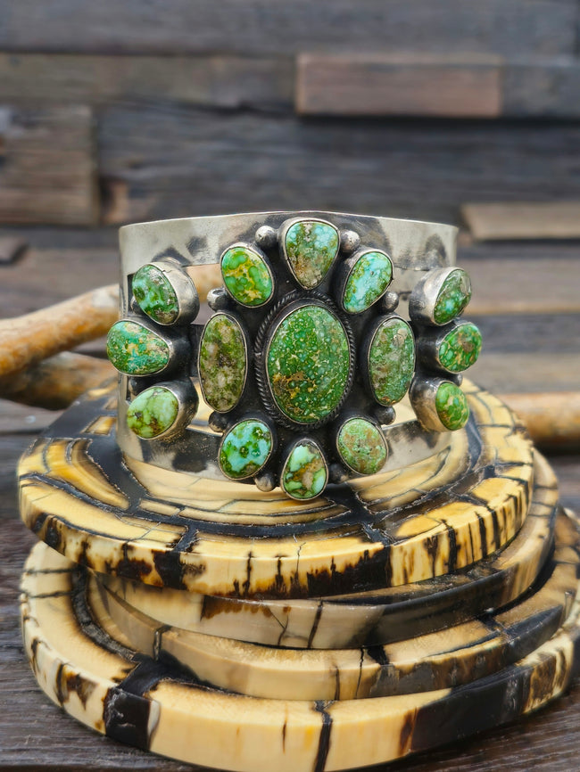 Wide Sonoran Cluster Bracelet by B. Johnson 7 1/2 in.