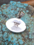 Sterling Silver Rhodochrosite Pendant by Cathy Webster - 1 in. by 7/8 in.
