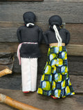 Handmade Cloth Doll Male and Female Set - Black Shirts