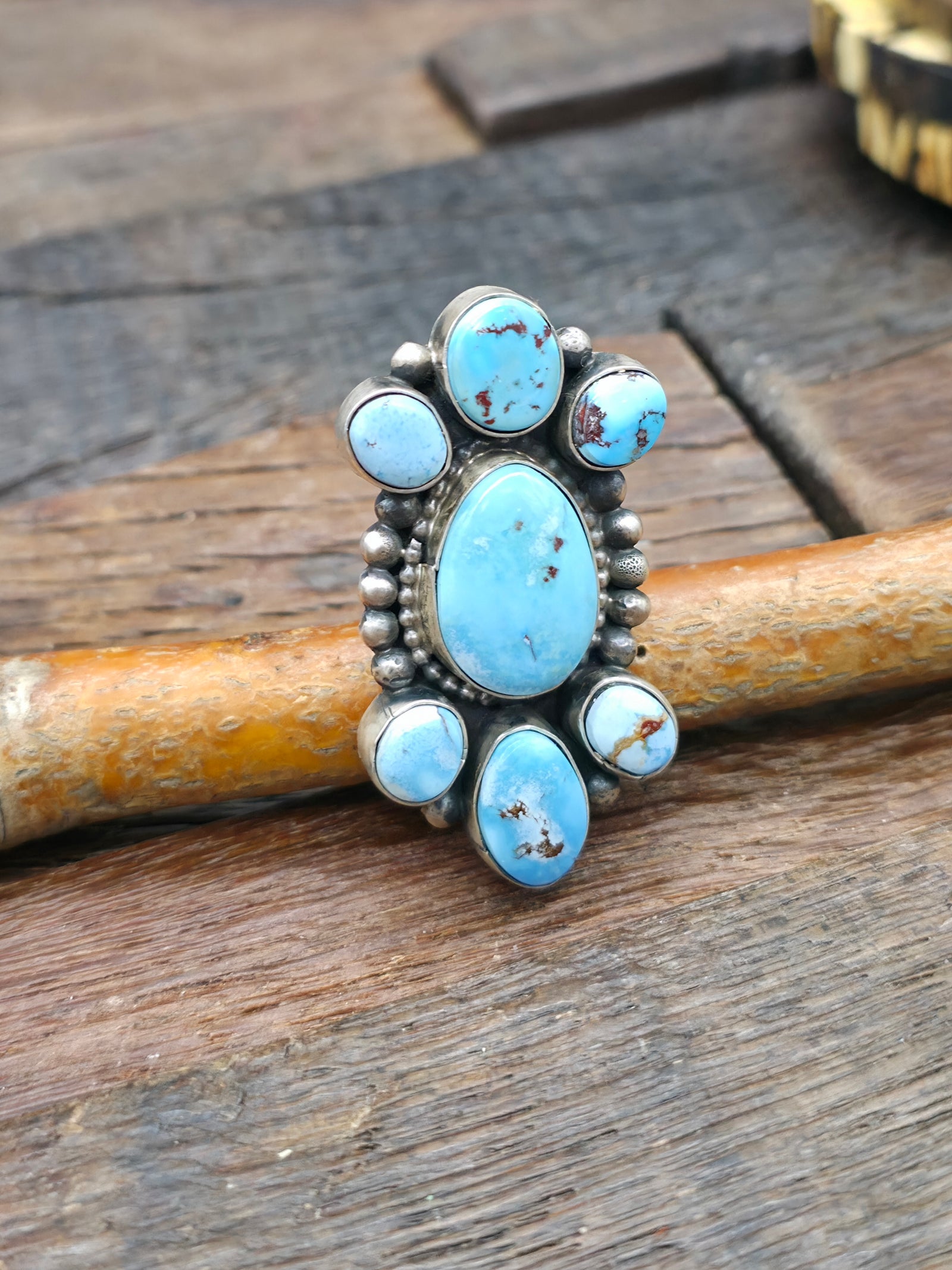 Sterling Silver Golden Hills Ring by Shelia Becenti - Adjustable
