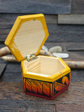 Handpainted Wooden Trinket Box by Andy Tsosie - Pottery - 3 in. by 3 in. by 2 in.