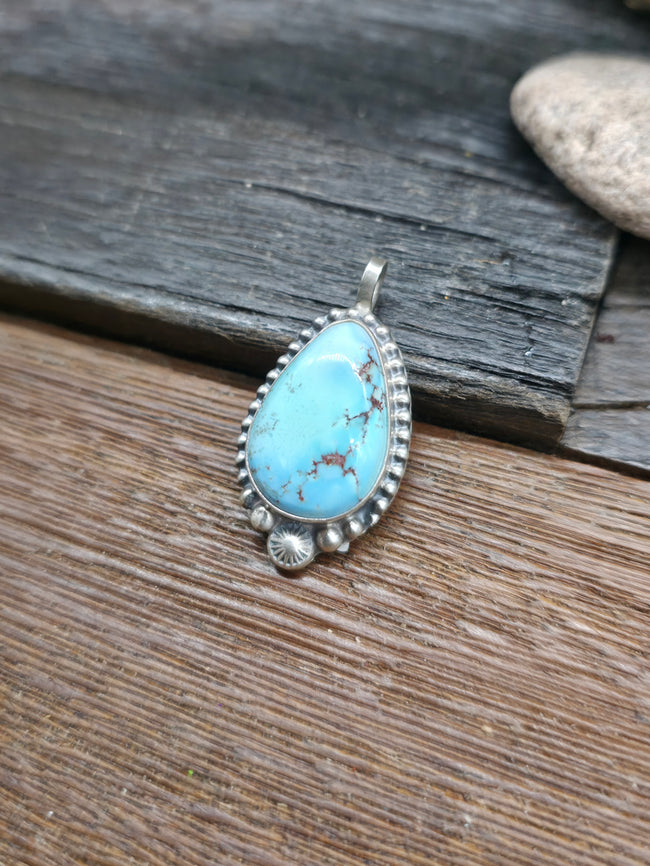 Sterling Silver Golden Hills Turquoise Pendant by Thomas Francisco