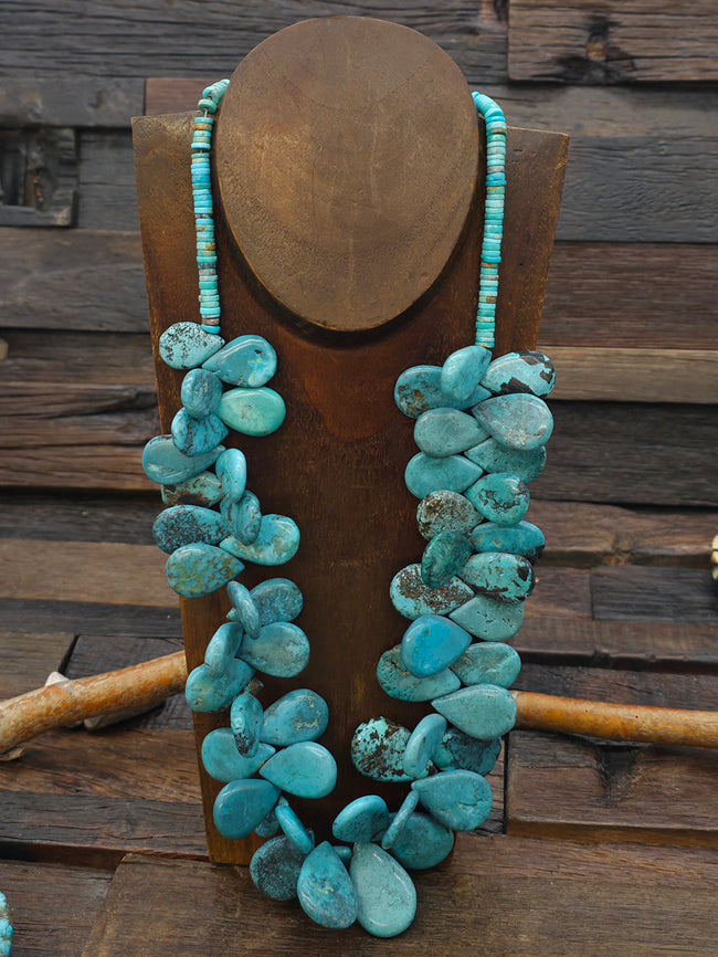 Blue Sky Horse Turquoise Tab Necklace - 24 in.