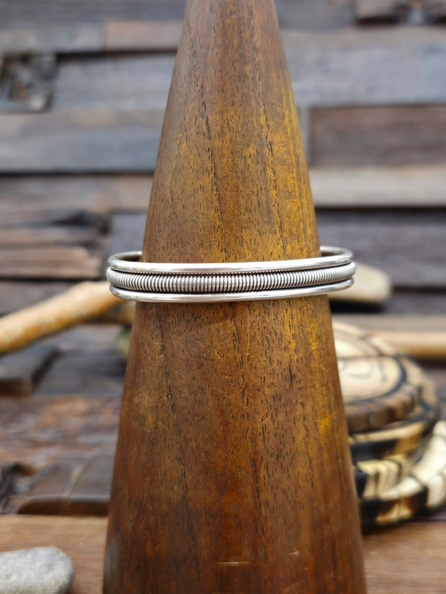 Sterling Silver Coil Bracelet by Elaine Tahe - 6 1/2 in.