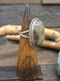 Sterling Silver Boulder Turquoise Ring by Benny Benally - Size 9 1/2