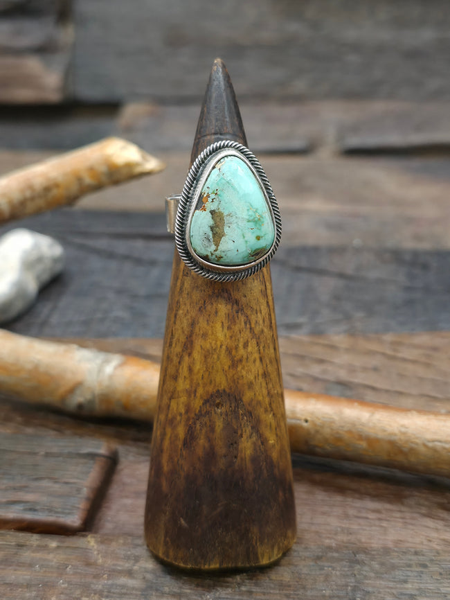 Sterling Silver and Turquoise Ring by Jess Martinez - Adjustable