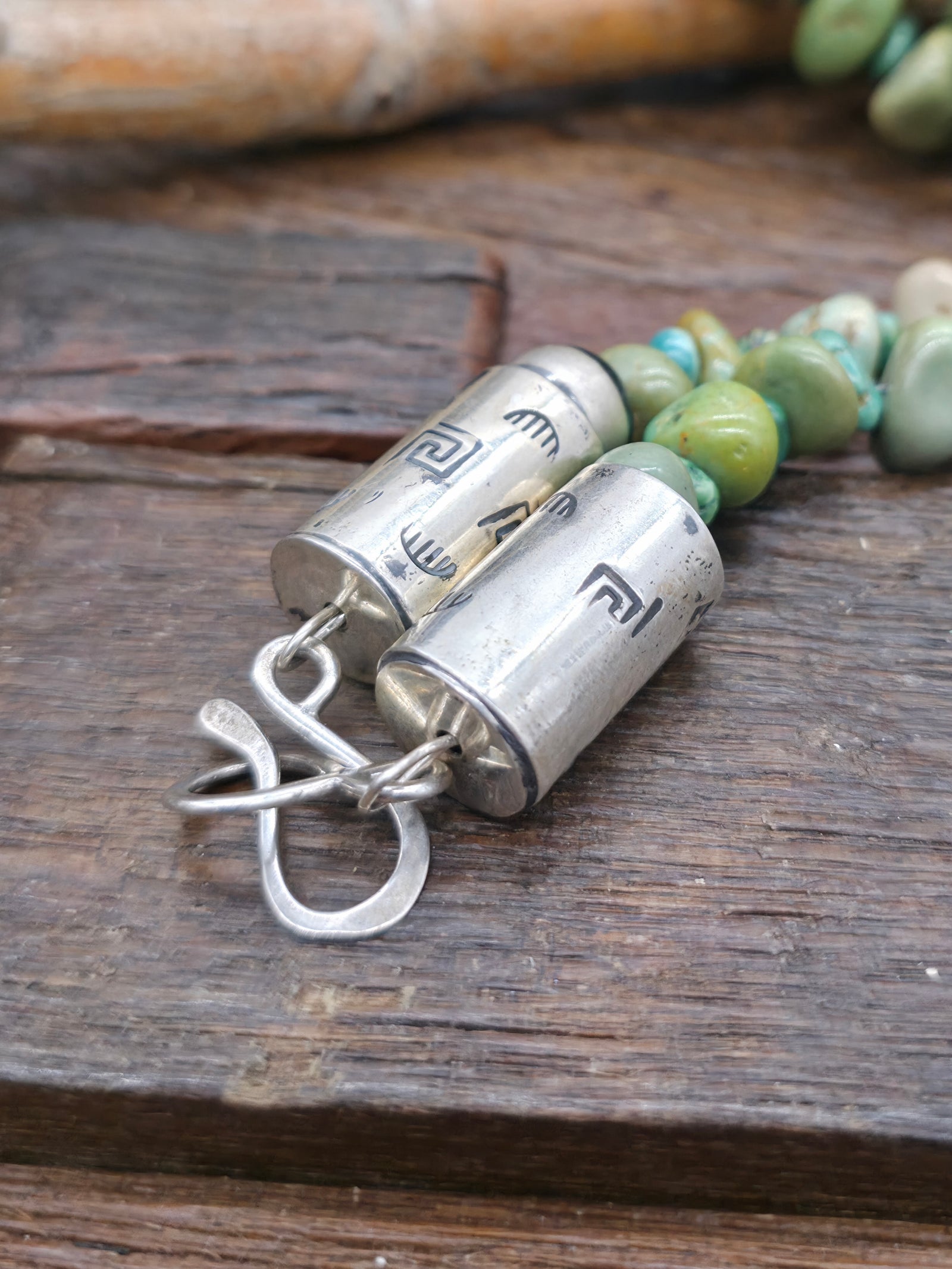 Mixed Green Turquoise Stone Bead Necklace - 25 in.