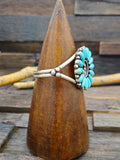 Circular Turquoise Cluster Bracelet by Harrison Bitsue