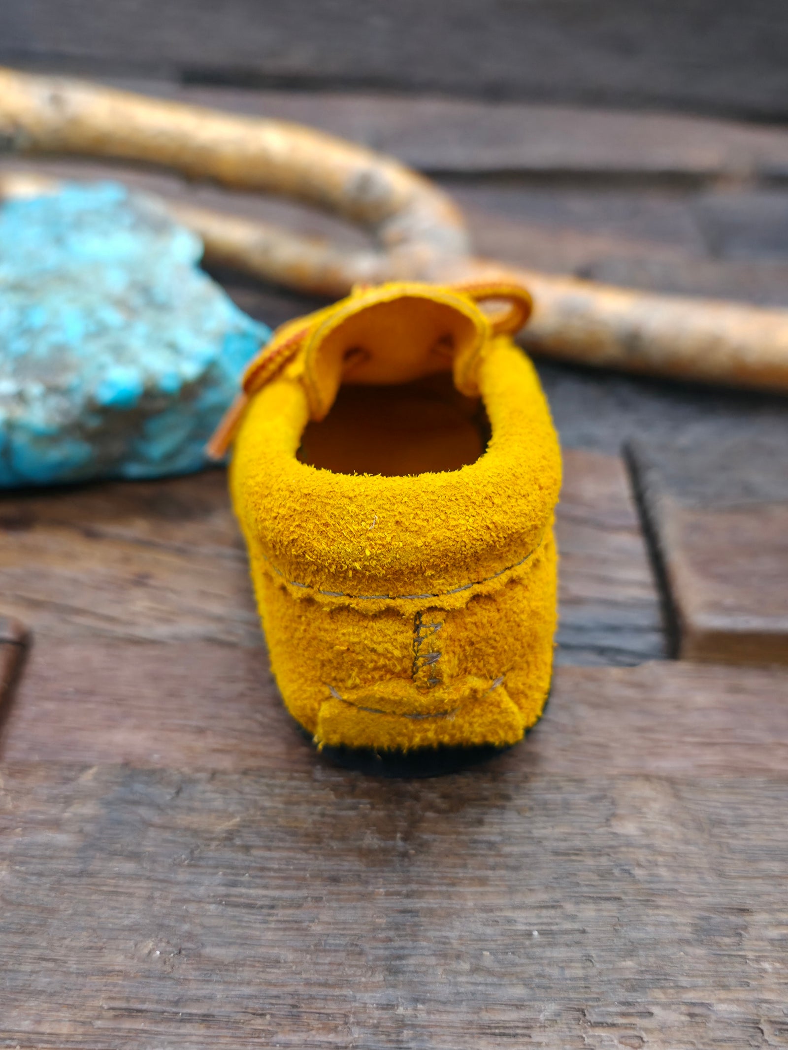 Bastien Infant Beaded Moccasins - Tan Size 2