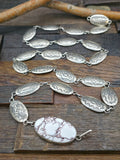 Stamped Sterling Silver Link Belt with Wild Horse Buckle by Thomas Nez - 42 in.