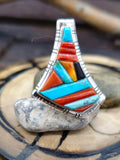 Adjustable Cobblestone Inlay Ring by David Tune