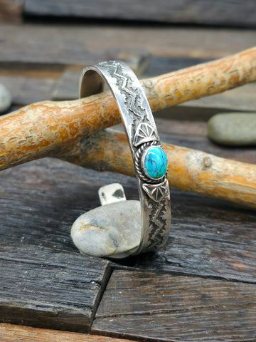 Turquoise Single Stone Bracelet