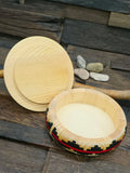 Large Handpainted Wooden Trinket Box by Andy Tsosie - Basket - 5 in. by 5 in. by 1 1/4 in.