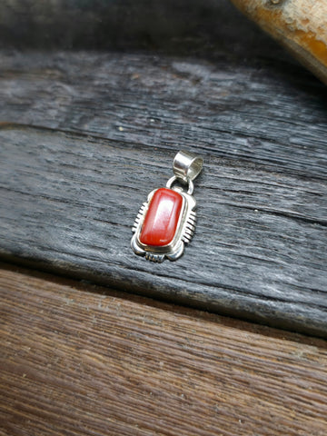 Four Stone Turquoise Sterling Silver Pendant by Travis Jim