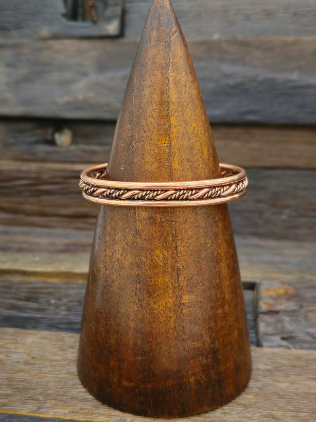Twisted Copper Cuff with Straight Sides 6 in.