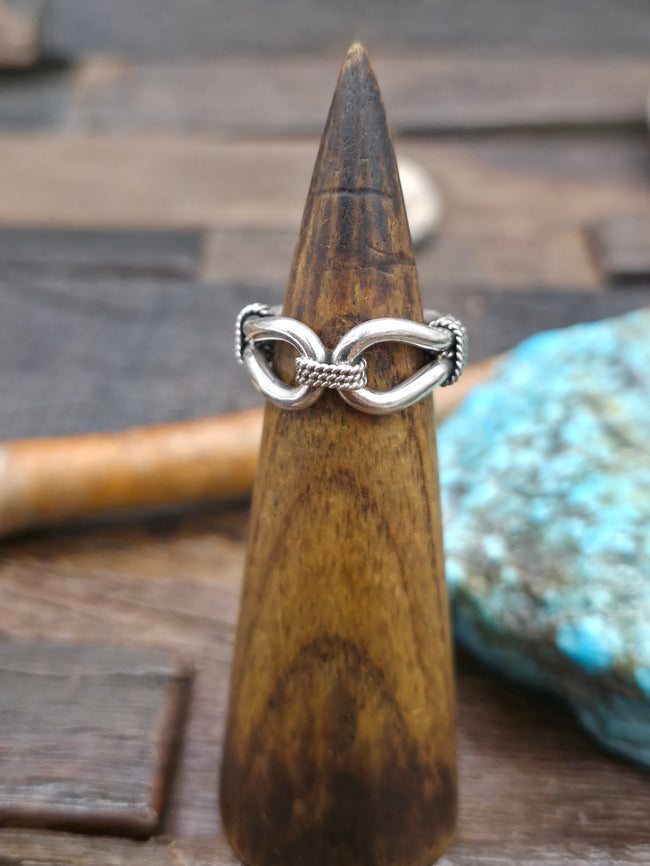 Sterling Silver Rope Ring by Steve Arviso - Size 8