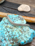 Stamped Sterling Silver Wave Bracelet by Bruce Morgan - 6 in. with Gap