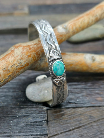 Turquoise Single Stone Bracelet