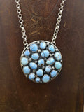 Sterling Silver Golden Hills Turquoise Cluster Pendant Necklace - 16 in.