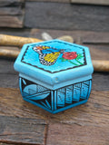 Handpainted Wooden Trinket Box by Andy Tsosie - Butterfly - 3 in. by 3 in. by 2 in.