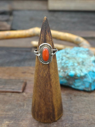 Vintage/Estate Sterling Silver Green Turquoise Statement Ring, Circa 1960s - Size 10
