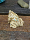 Hand Carved Frog Fetish by Albert Livingston
