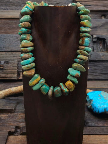 Red Five Cardinal Necklace with Jet Heishi by Matt Mitchell - 24 in.