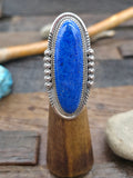 Lapis Sterling Silver Ring by Philip Yazzie - Size 7