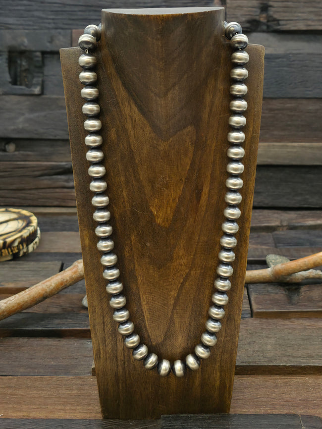 Sterling Silver Oxidized Navajo Pearls by Bryannen Halwood - 24 in.