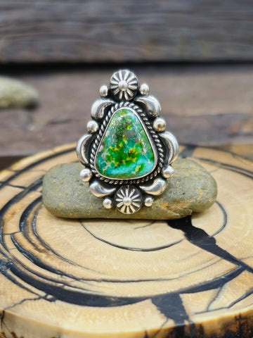 Oxidized Sterling Silver Lapis Lazuli Cluster Ring - Adjustable