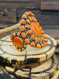 Orange Spiny Oyster Cluster Bracelet by Tyler Brown