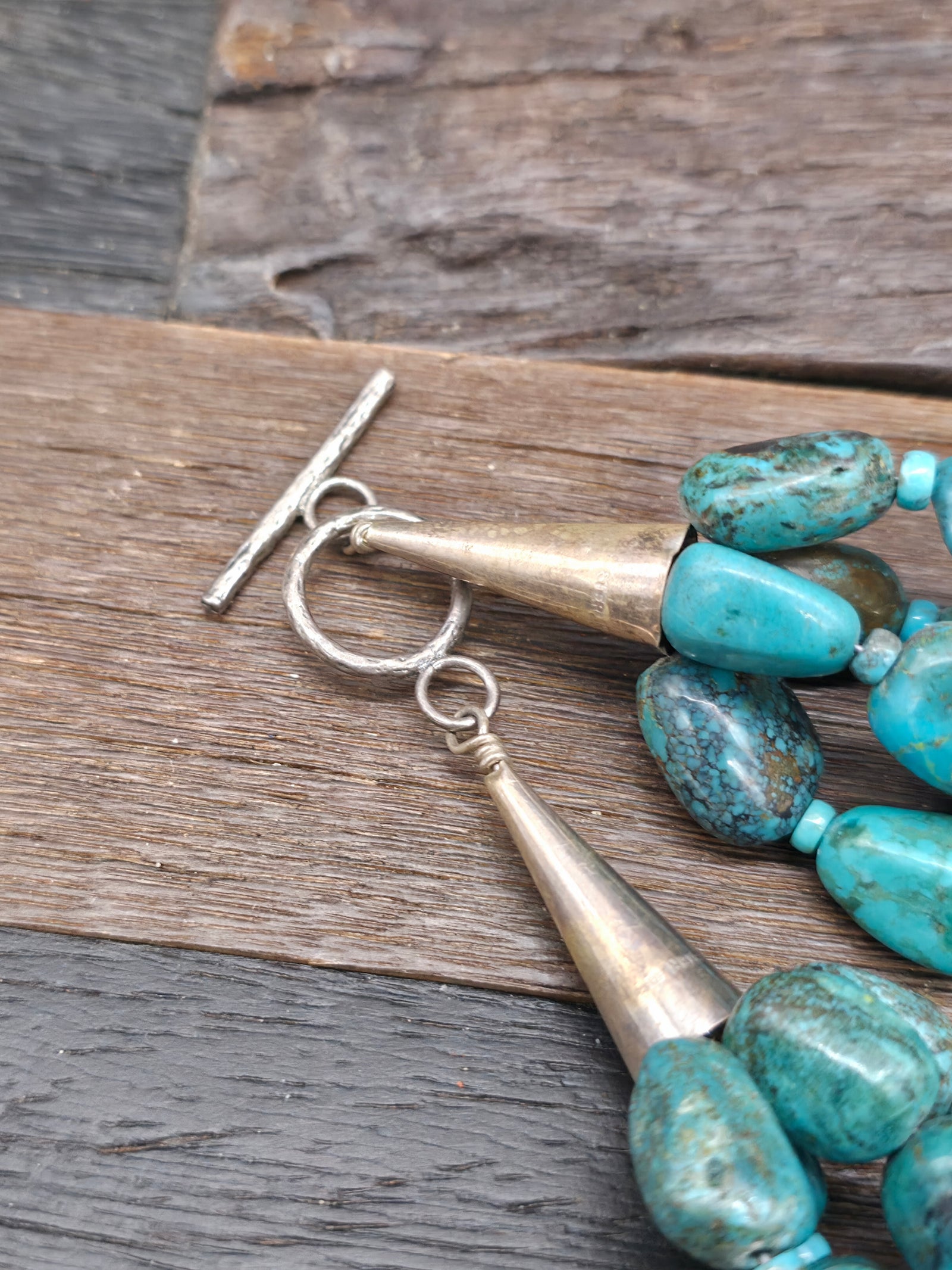 Four Strand Sky Horse Turquoise Necklace - 36 in.