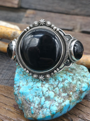 Sterling Silver Stamped Cuff by Elvira Bill