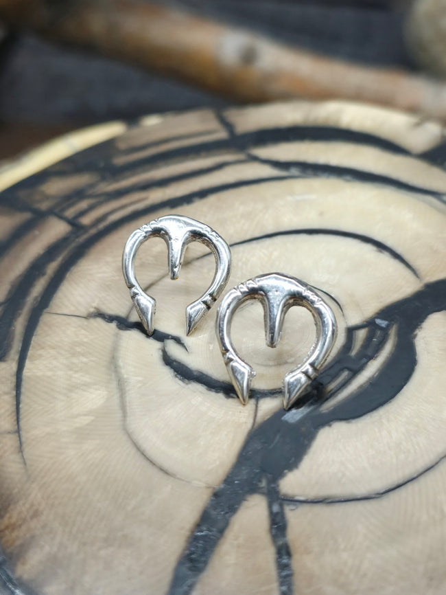 Mini Sterling Silver Naja Post Earrings by Lorraine Chee