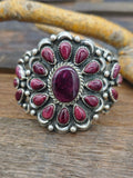 Purple Spiny Oyster Cluster Cuff by L. Kee - 6 3/4 in.