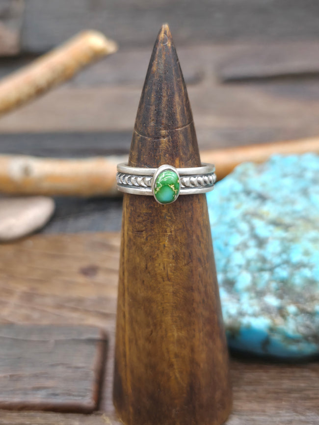 Sterling Silver Sonoran Turquoise Ring by Melvin Francis - Size 9