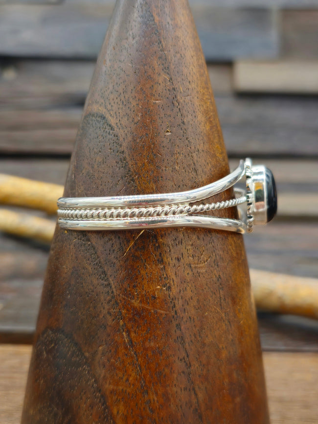 Sterling Silver Black Onyx Bracelet - 6 1/2 in