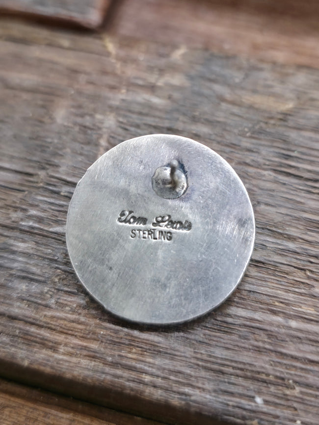 Stamped Sterling Silver Post Earrings by Tom Lewis