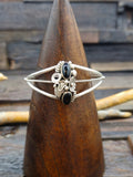 Black Onyx and Sterling Silver Bracelet by Carolyn Nez 6 1/2 in