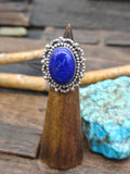 Sterling Silver Lapis Lazuli Ring by Rosella Paxson - Size 6 1/2