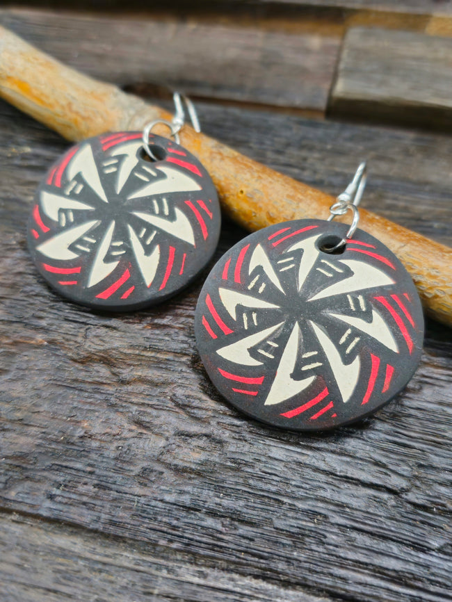 Pottery Dangle Earrings by Mary Garcia