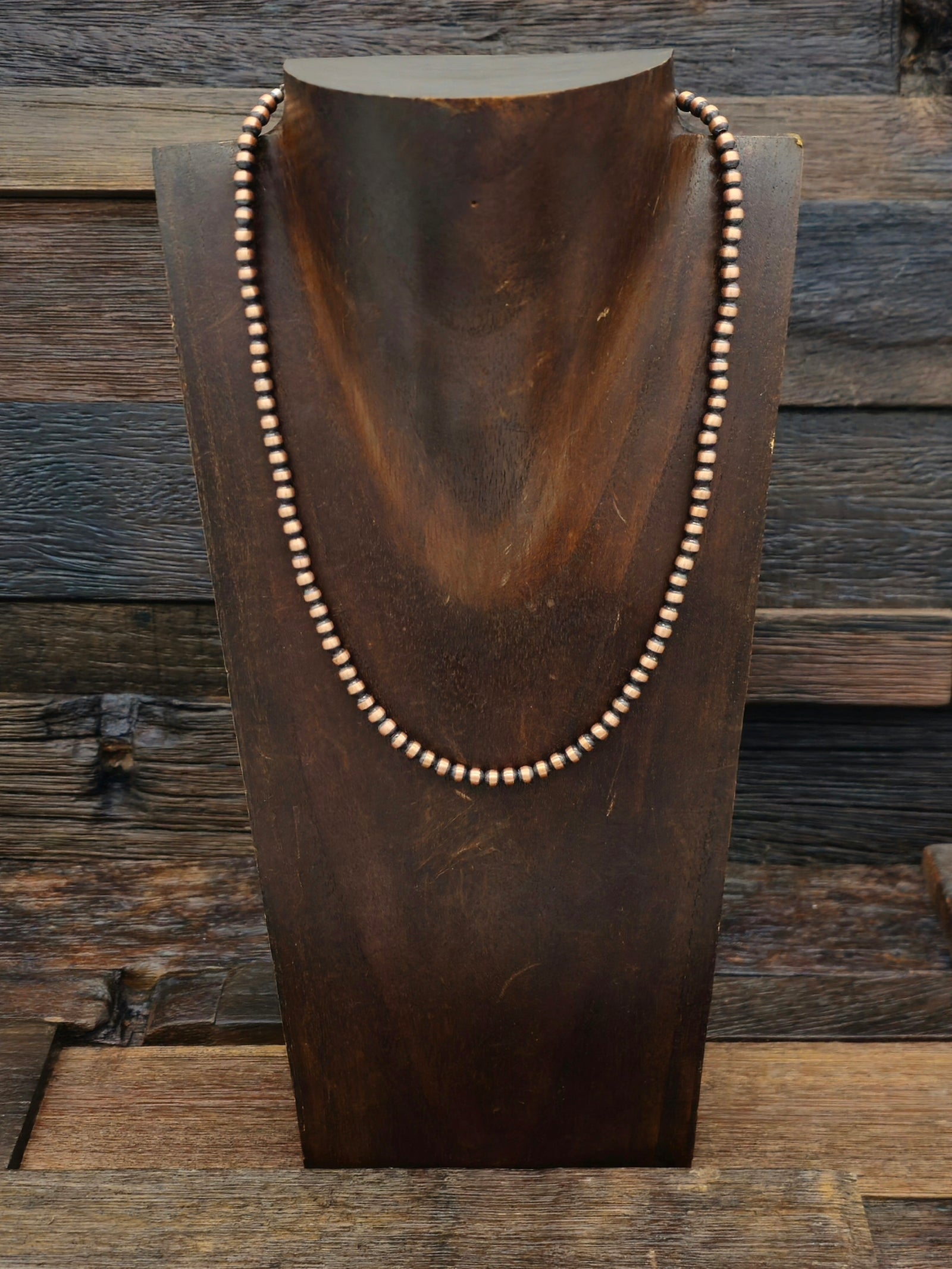 Small Bead Copper Navajo Pearls 16.5 in.