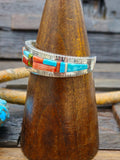 Cobblestone Inlay Sterling Silver Cuff by David Tune - 6 1/4 in.