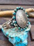 1925 Liberty Silver Dollar Coin Cuff by L. Archuleta - 6 3/4 in.