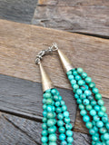 Five Strand Sky Horse Turquoise Bead Necklace - 34 in.