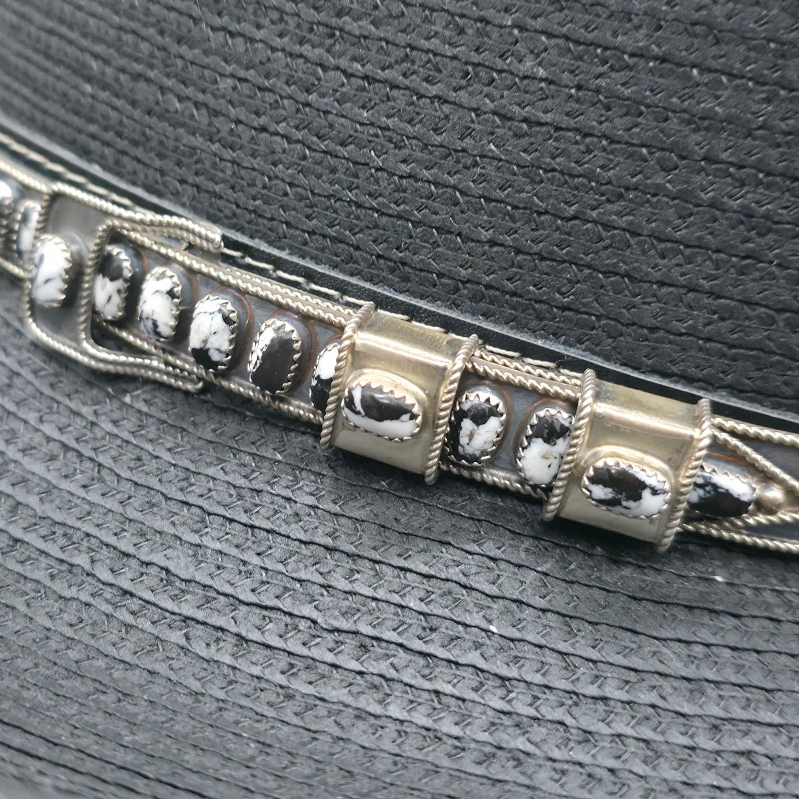 White Buffalo Sterling Silver Hat Band by James Freeland