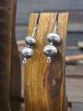 Oxidized Sterling Silver Bead Necklace and Earring Set by Sharon Cooley - 24 in.