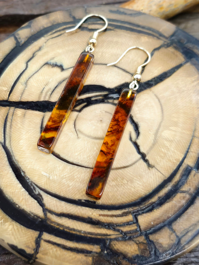 Amber Long Dangle Earrings NON-NATIVE MADE
