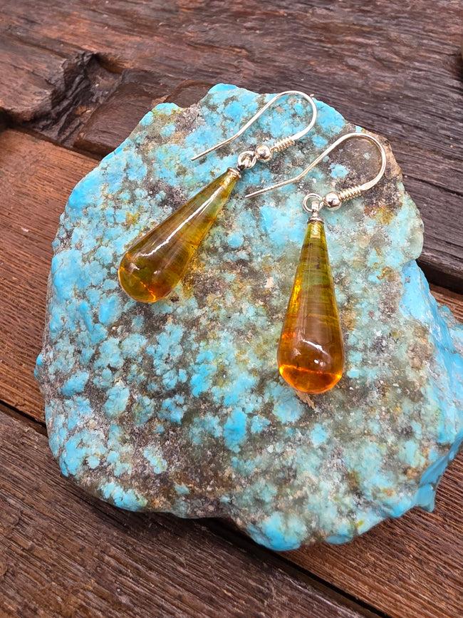 Drop Amber Earrings NON-NATIVE MADE